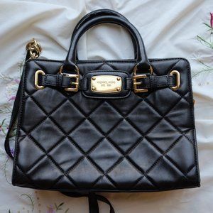 NWOT Michael Kors Quilted Black Top Handle Bag